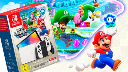 Nintendo Switch – Modelo OLED (Azul Neón/Rojo Neón) + Mario Kart 8