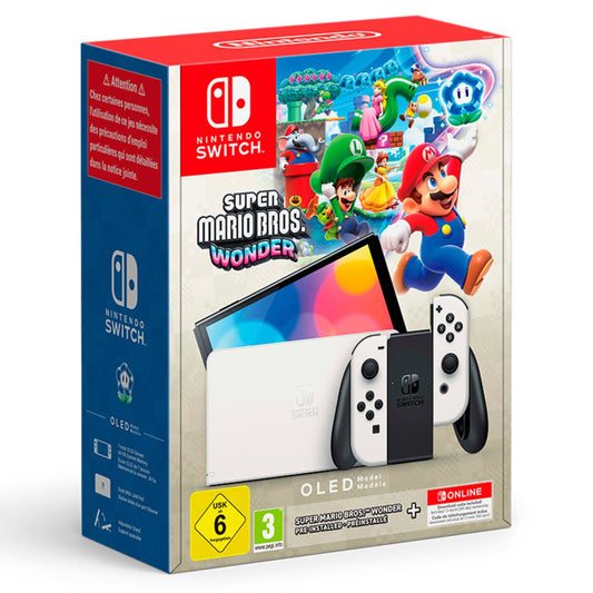 Nintendo Switch – Modelo OLED (Azul Neón/Rojo Neón) + Mario Kart 8