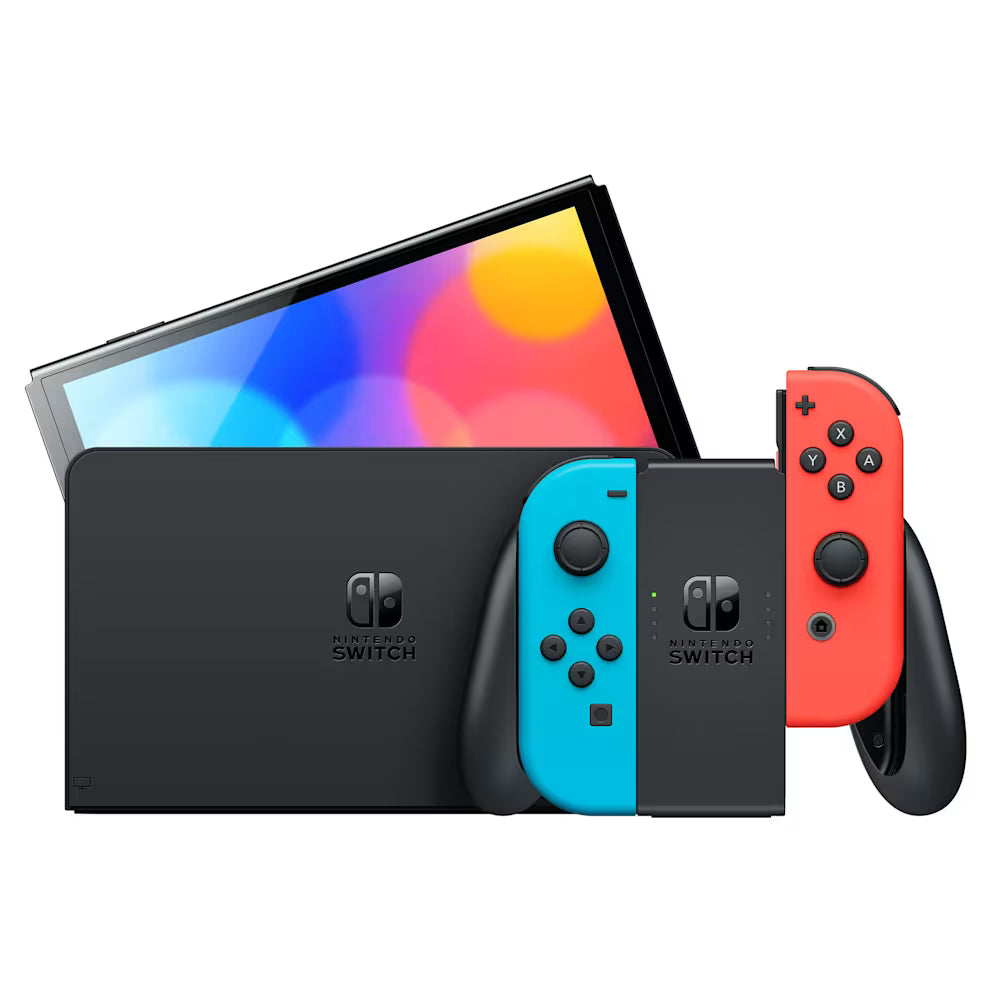 Nintendo Switch – Modelo OLED (Azul Neón/Rojo Neón) + Mario Kart 8